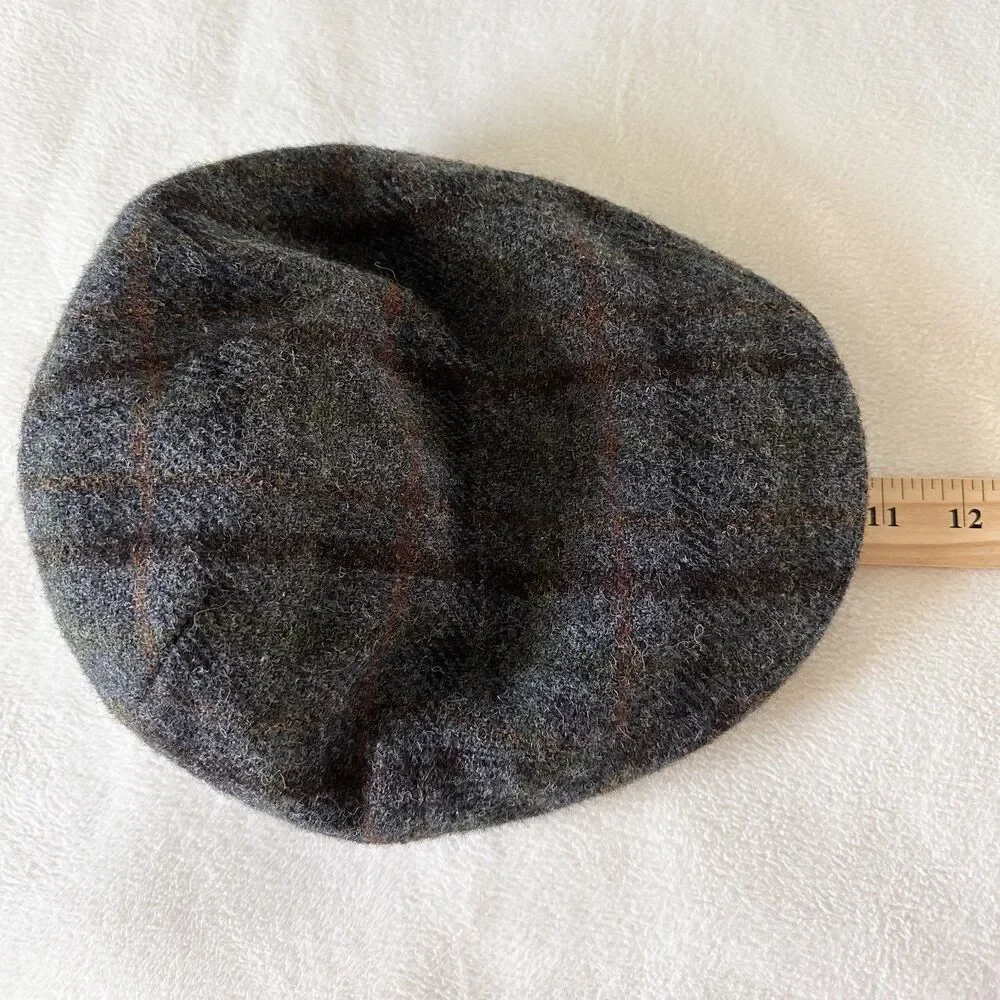 Failsworth Harris Tweed Wool Flat Cap Wool Newsboy Hat Scotland Plaid Mens
